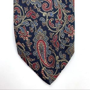 Brooks Brothers Maker men's blue paisley necktie